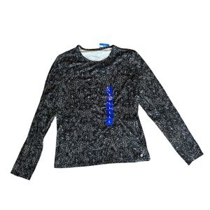 NWT Hang Ten UPF Shirt Black Floral Long Sleeve Top Women’s L